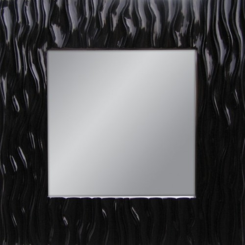  Kwadratowe lustro w nowoczesnej czarnej ramie 100x100  SMAZAdesign
