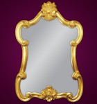 Piękne lustro kryształowe w złotej stylowej ramie 90x61