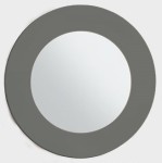 Okrągłe lustro z ramą CIEMNY SZARY POŁYSK- dwa wymiary