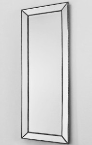 Ozdobne lustro kryształowe z lustrzaną ramą 60x160