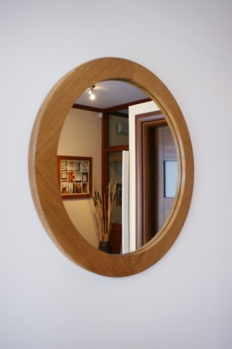 Lustro okrągłe Round - kolor ZŁOTY DĄB /8/