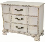 Urocza komoda drewniana biała przecierana ANTIK LINE
