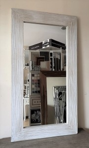 Lustro białe przecierane 110x60 