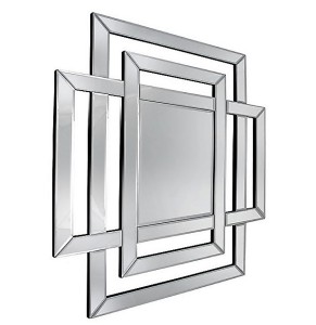 Lustro w efektownej nowoczesnej oprawie lustrzanej 110x100