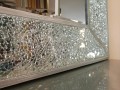 Lustro Glamour rama z efektem tłuczonego lustro 120x75 