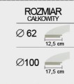 Okrągłe lustro z ramą BIAŁY POŁYSK- dwa wymiary