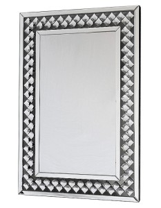 Lustro z dekoracyjnymi kryształami w ramie 113x80
