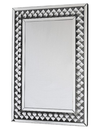 Lustro z dekoracyjnymi kryształami w ramie 113x80