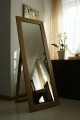  	lustro ELEGANCE, dębowa rama o szer. 8cm- kolor naturalny dąb bezbarwny nr 8 z wzornika 
