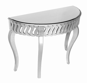 Półokrągła konsola lustrzana 104x81x42