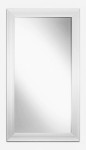 Eleganckie lustro w ramie biały połysk 132x72