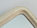 Kryształowe lustro stojące w szarej ramie 160x54