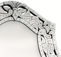 Kryształowe lustro w stylu glamour z ramą lustrzaną 120x80
