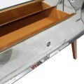  Designerska komoda z drewna i szkła 181x81x47