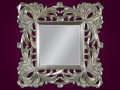 srebrne kwadratowe lustro SMAZA DESIGN