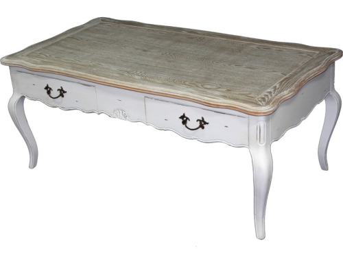 Prowansalska ława z litego drewna