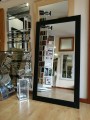 Lustro w stylu glamour z czarną ramą 73X113 