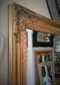 Prostokątne lustro w złotej stylowej ramie 74x104 