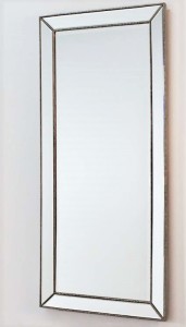 Duże lustro w ramie lustrzanej ze zdobieniami 180x80