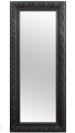 Krysztalowe lustro w zdobionej czarnej ramie 140x60 