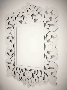 Finezyjne lustro z dekoracyjną ramą lustrzaną 80x120 