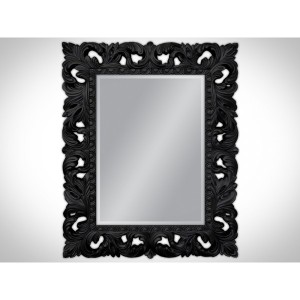Lustro w czarnej ramie ażurowej 80x100
