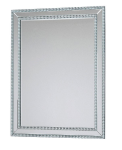 Lustro ścienne z ramą lustrzaną zdobioną kryształkami 75x100