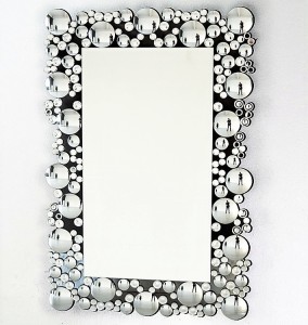 Lustro dekoracyjne z ramą lustrzaną 120x80