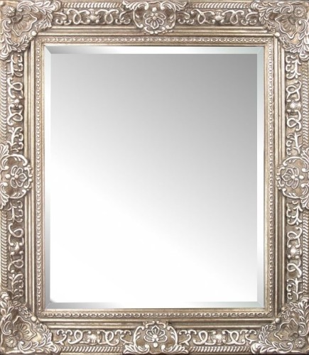Srebrne lustro kryształowe 70x80