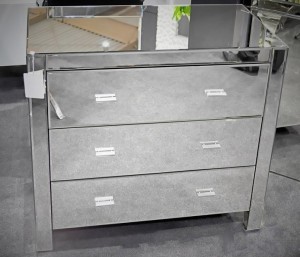 Lustrzana komoda z szufladami 81x46x75