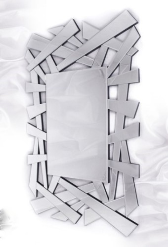 Nowoczesne lustro w lustrzanej ramie CHRIS