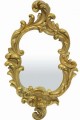 Śliczne niewielkie lustro z barokową złotą ramą 39x24
