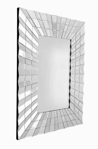 Dekoracyjne lustro rama lustrzana 3D 120x80