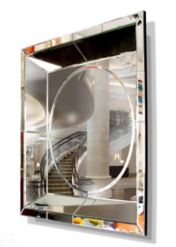 Ekskluzywne lustro z ramą lustrzaną kątową 110x110