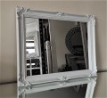 Prostokątne lustro białe 54x44