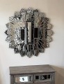 Dekoracyjne lustro w lustrzanej oprawie 100x100