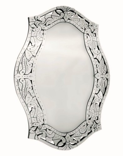 Kryształowe lustro w stylu glamour z ramą lustrzaną 120x80