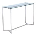 Konsola ze stali nierdzewnej i szkła MODERN 120X80X40 
