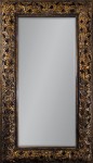 Wielkie lustro do przedpokoju w złotej ażurowej ramie 231x131