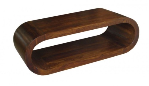 Designerska ława z litego drewna palisander