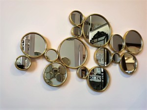 Lustro dekoracyjne złoto patynowane 115x65