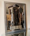 Lustro do łazienki, przedpokoju srebrne 70x90