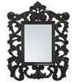 Czarne lustro z ażurową ramą 87x112
