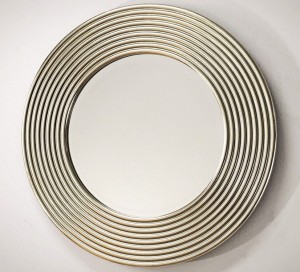 Lustro okrągłe srebrne 80x80