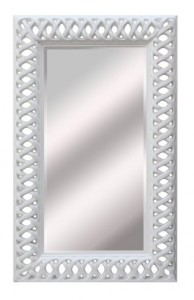 Lustro białe ażurowe 95x155