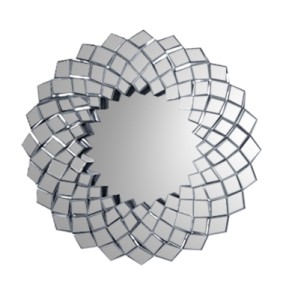 Dekoracyjne lustro z ramą lustrzaną 91x91