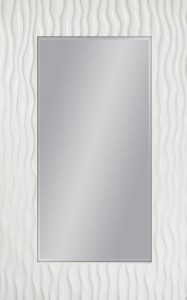 Lustro dekoracyjne białe 160x100