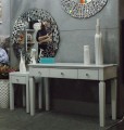 Biała konsola szklana 120x76x46