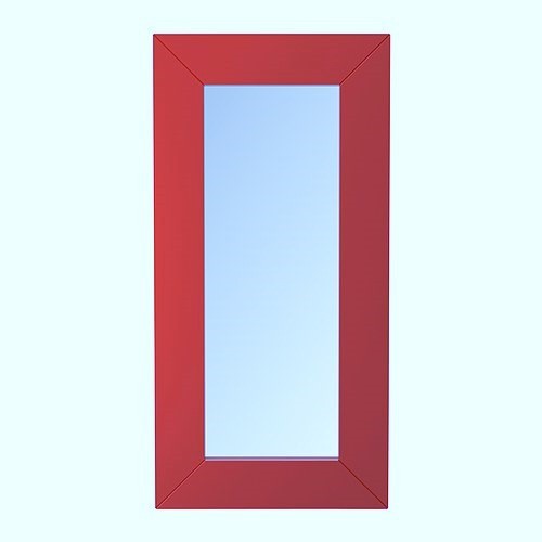 Lustro w czerwonej ramie SMAZAdesign