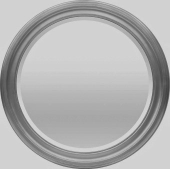 Orągłe srebrne lustro 76x76 